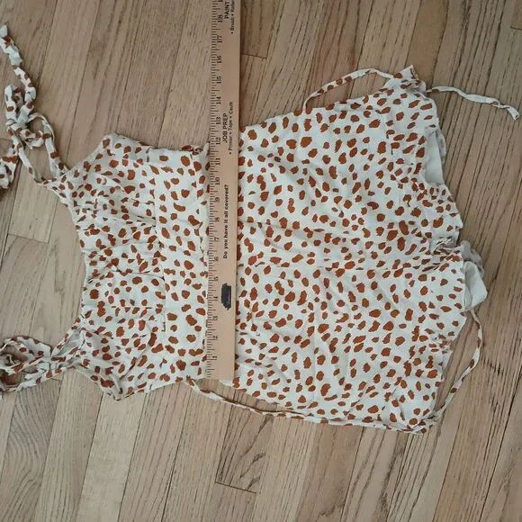 Women's Small Romper Jumper One Piece Summer Shorts String Straps Animal Print - Picture 13 of 16